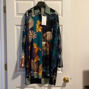 NWT Salvatore Ferragamo Silk Tunic Blouse